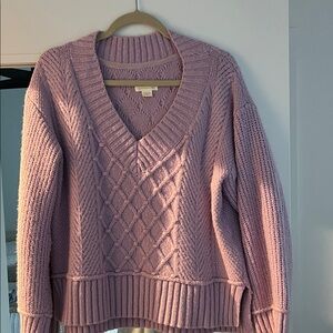 Anthropologie Lilac V-Neck Sweater